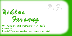 miklos farsang business card